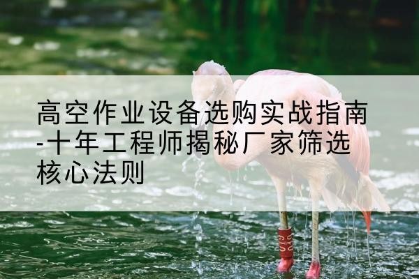 开原剪叉式升降机厂家-高空作业设备选购实战指南-十年工程师揭秘厂家筛选核心法则
